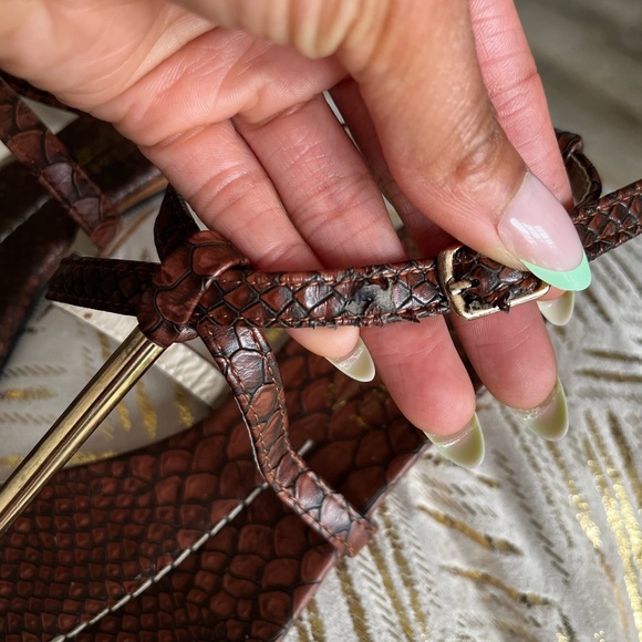 Brown Textured Sandals - Picture 4 of 6